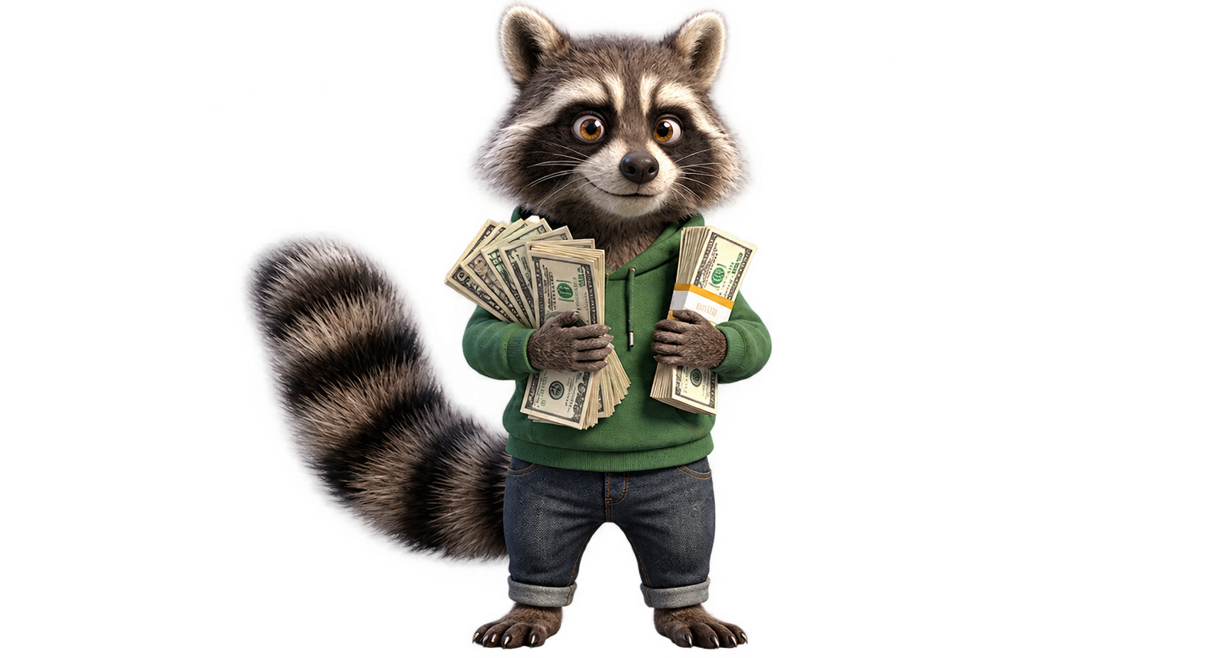 Bandit, host of Trash Panda Money